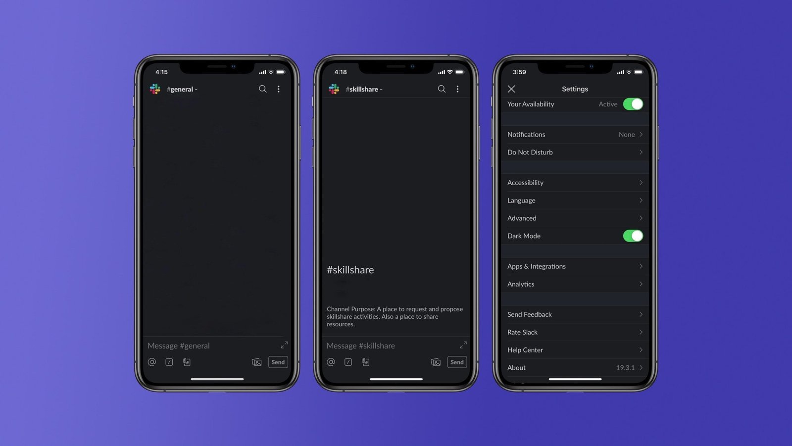 Slack lanza modo oscuro para iOS