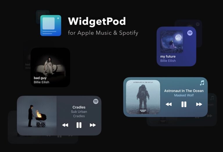 WidgetPod es un widget personalizable para Apple Music y Spotify
