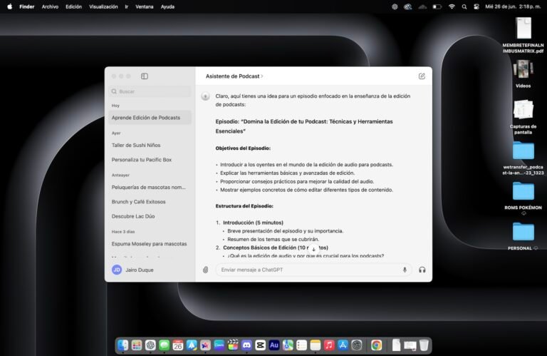 La aplicación ChatGPT para Mac disponible para todos los usuarios