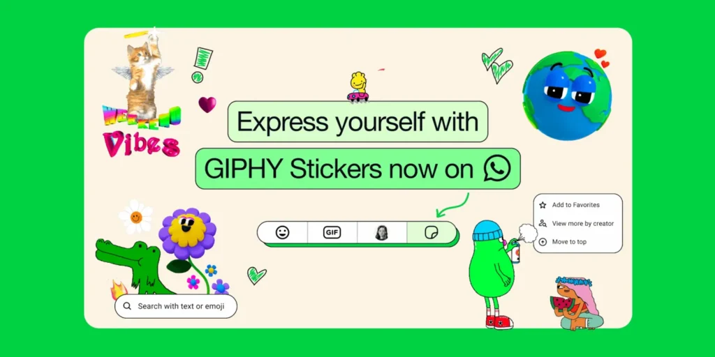 WhatsApp presenta Stickers animados proporcionadas por GIPHY