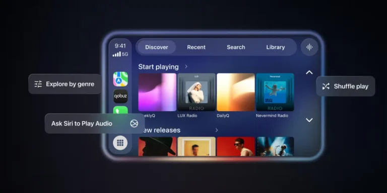 Qobuz estrena nueva app para CarPlay con integración de Siri