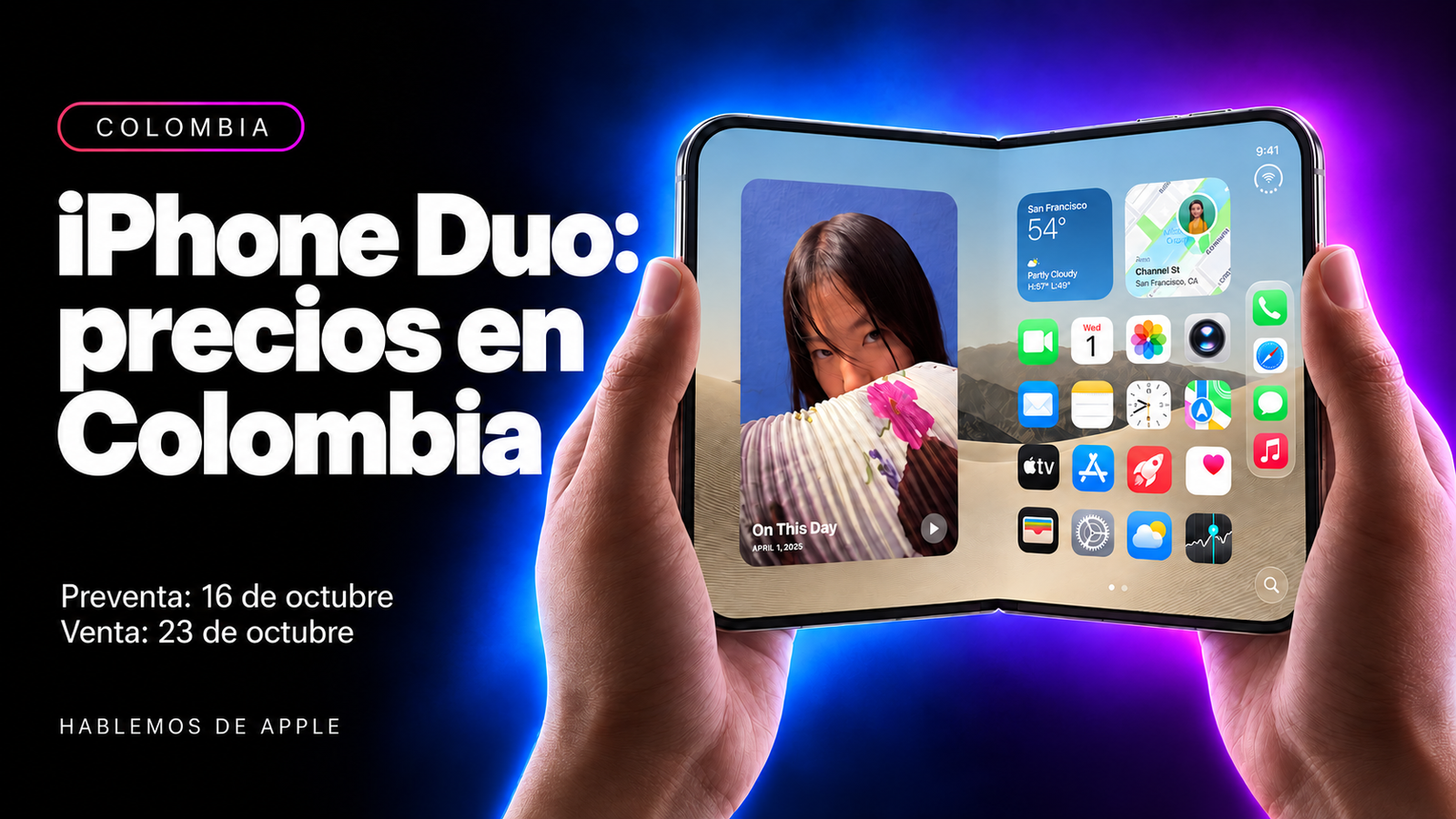 Precios del iPhone Duo en Colombia por capacidad, de 256 GB a 2 TB