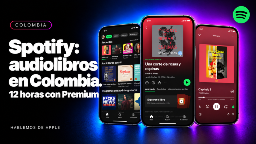 Audiolibros de Spotify en Colombia: 12 horas incluidas en Spotify Premium